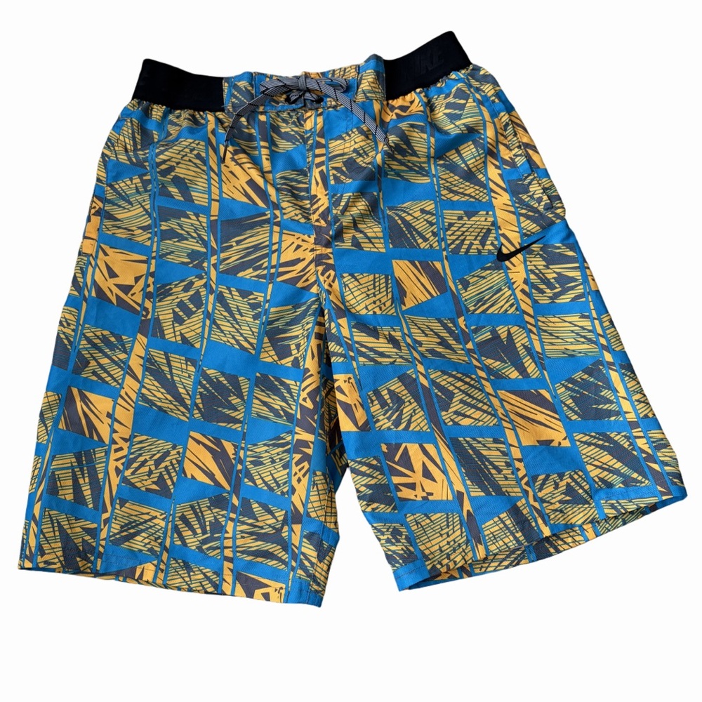 Nike Sz M Men's Board Shorts Swim Suit Elastic Waistband Pockets, Lined, Beach - Picture 1 of 8